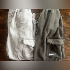 Nike Sweatpants Bundle in Cream and Olive sz medium